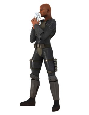 bir savaşçının 3d cg işleme.