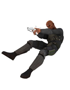 bir savaşçının 3d cg işleme.