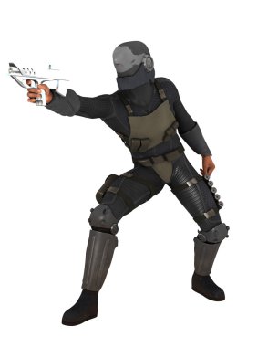 bir savaşçının 3d cg işleme.