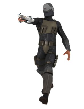 bir savaşçının 3d cg işleme.