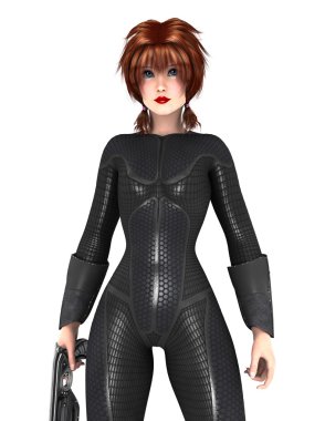 bir kadın savaşçı 3d cg render