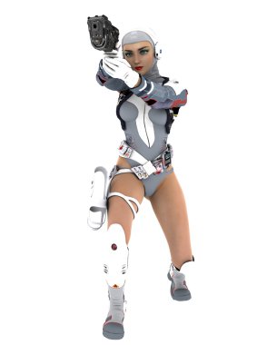 bir kadın Android 3d cg işleme