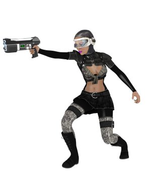 bir kadın Android 3d cg işleme