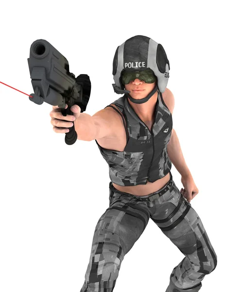3D CG representación de un policía — Foto de Stock