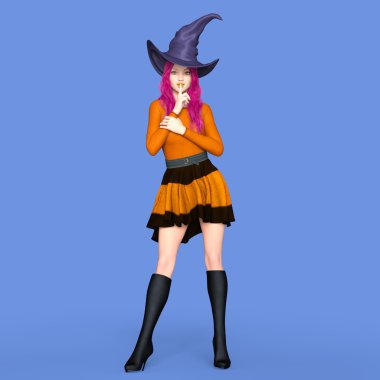 genç bir kadının 3d cg işleme