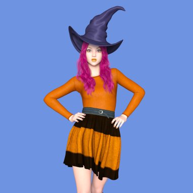 genç bir kadının 3d cg işleme