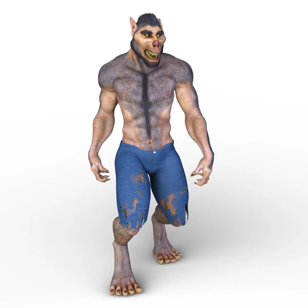 3D-cg rendering van een weerwolf — Stockfoto