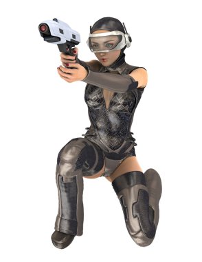 bir kadın Android 3d cg işleme