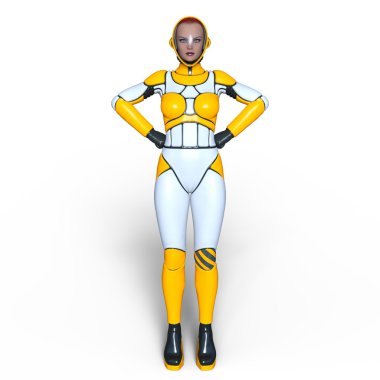 3d cg işleme süper bir kadın