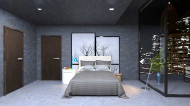 3d cg işleme bir yatak odası