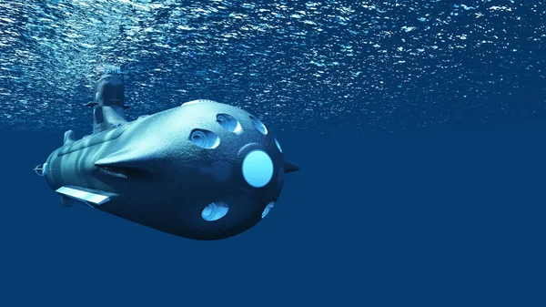 3D-cg rendering van een onderzeeër — Stockfoto