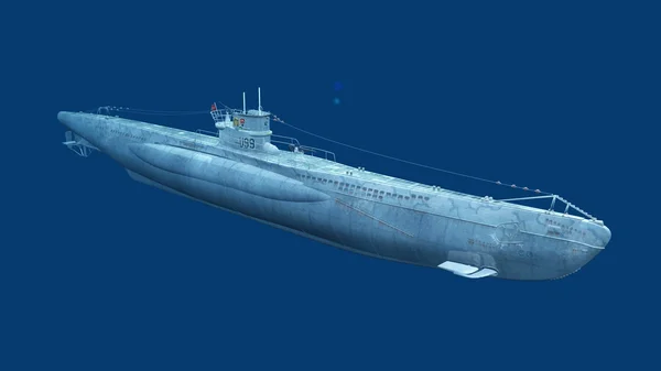 3D CG renderização de um submarino — Fotografia de Stock