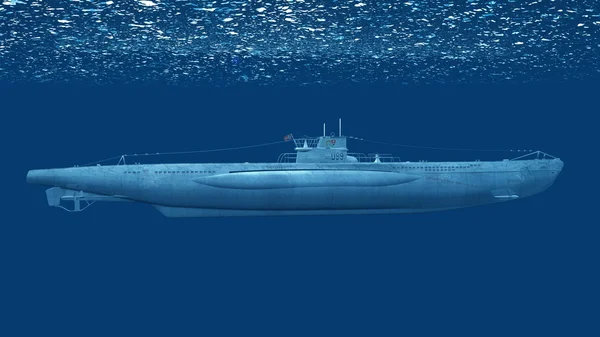 3D CG renderização de um submarino — Fotografia de Stock