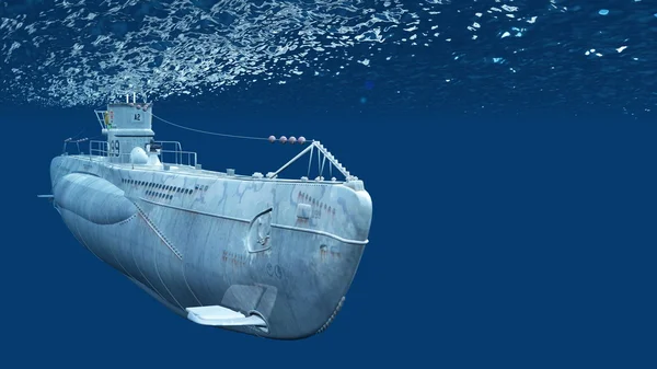 Bir denizaltı 3d cg render — Stok fotoğraf