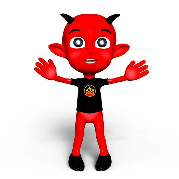 3D vykreslování cg dítě ďábla — Stock fotografie