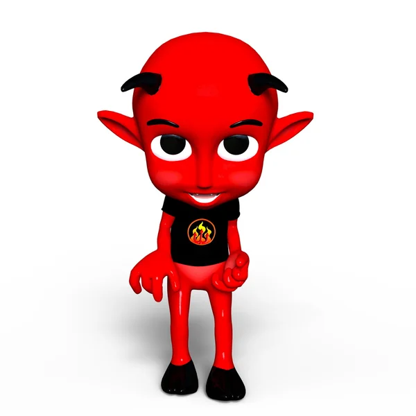 3D vykreslování cg dítě ďábla — Stock fotografie