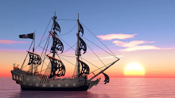 3D cg-rendering av en segelbåt — Stockfoto