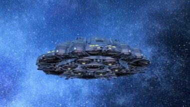bir uzay gemisi 3d cg render