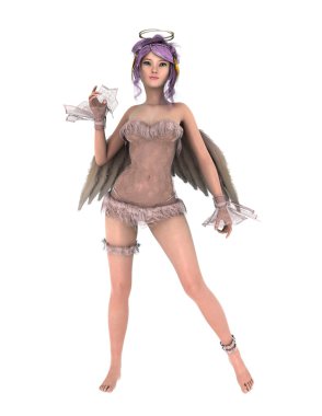 bir meleğin 3d cg işleme