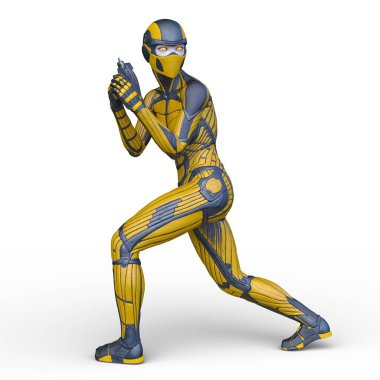 Siber kadının 3 boyutlu canlandırması