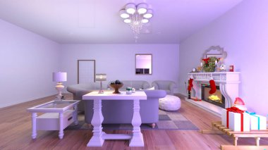 Noel evinin 3 boyutlu canlandırması