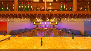 Gece kulübünün 3B görüntülemesi