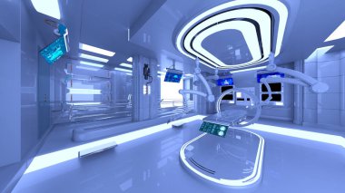 Laboratuvarın içinde 3B görüntüleme