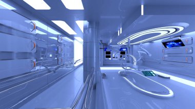 Laboratuvarın içinde 3B görüntüleme