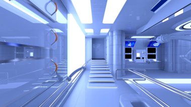 Laboratuvarın içinde 3B görüntüleme