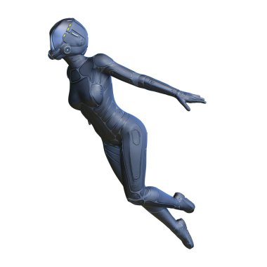 Siber kadının 3 boyutlu canlandırması