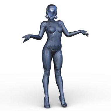 Siber kadının 3 boyutlu canlandırması