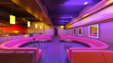 Gece kulübünün 3B görüntülemesi