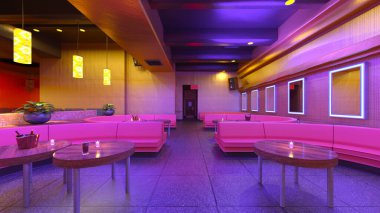 Gece kulübünün 3B görüntülemesi