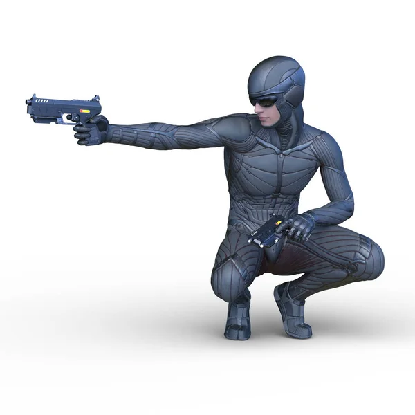 Rendering Cyber Man — Stock Photo, Image