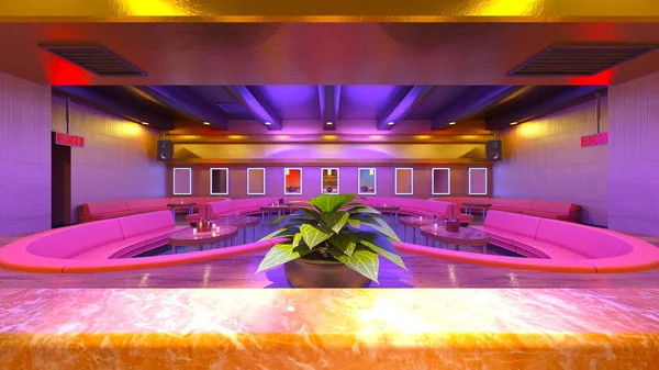 Rendering Night Club — Stock Photo, Image