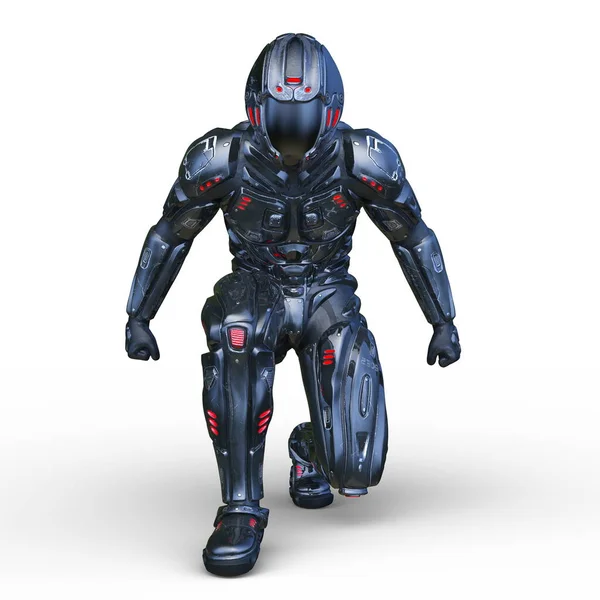 Rendering Cyber Man — Stock Photo, Image