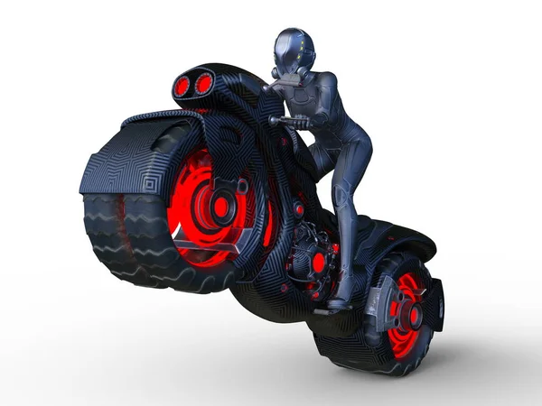 スピードバイクの3Dレンダリング — ストック写真