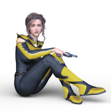 Havalı kadının 3B canlandırması