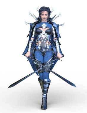 Dişi silahşörün 3 boyutlu tasviri