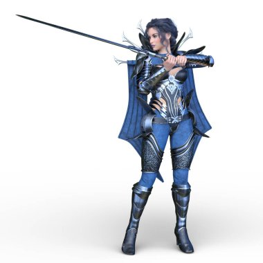 Dişi silahşörün 3 boyutlu tasviri