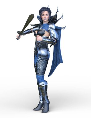 Dişi silahşörün 3 boyutlu tasviri