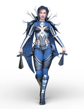 Dişi silahşörün 3 boyutlu tasviri