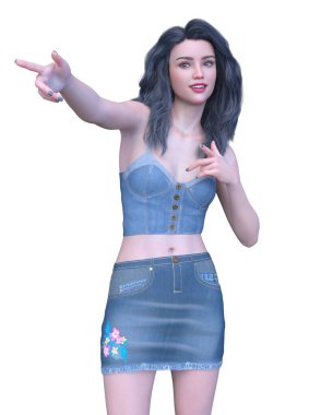 Kadının 3B canlandırması