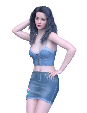 Kadının 3B canlandırması