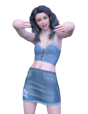 Kadının 3B canlandırması