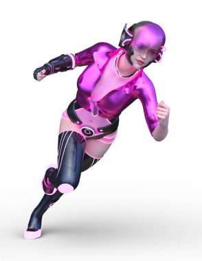 Kostümlü Kadın 'ın 3B canlandırması