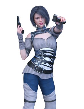 Kostümlü Kadın 'ın 3B canlandırması