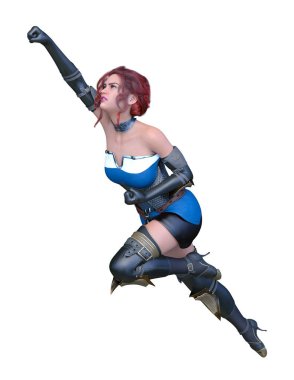 Kostümlü Kadın 'ın 3B canlandırması