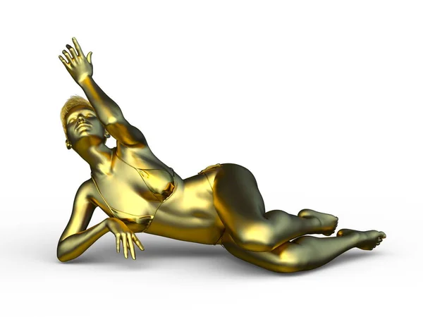 Rendering Silver Woman — Stock Photo, Image