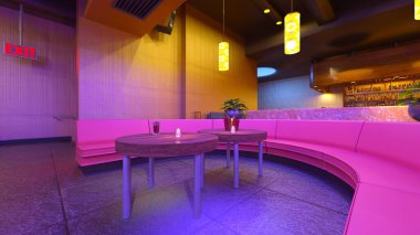 Gece kulübünün 3B görüntülemesi